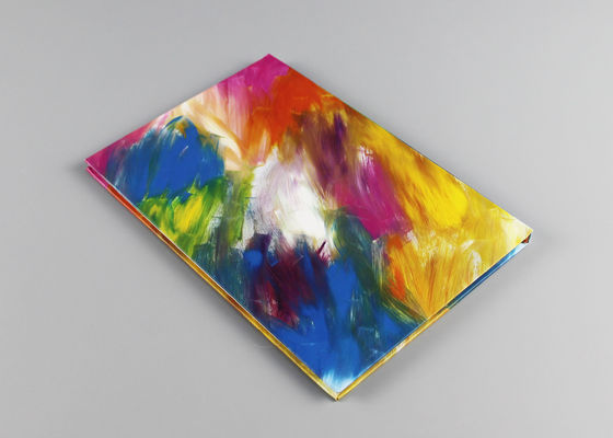 Altın Sıcak Folyo Damgalama ile Çok Renkli Sanatsal Ciltli Notebook