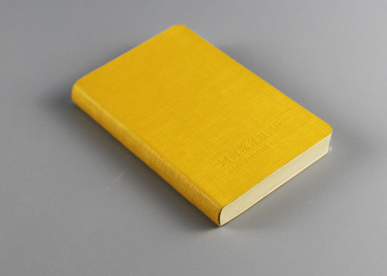 Günlük Memo için Debossed Sarı Yumuşak Kapak Dizüstü Geri Dönüşümlü Mat Sanat Kağıdı