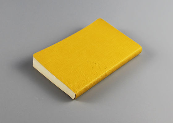Günlük Memo için Debossed Sarı Yumuşak Kapak Dizüstü Geri Dönüşümlü Mat Sanat Kağıdı