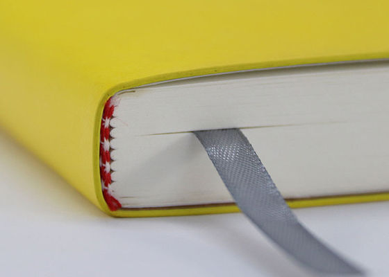 İş Notu için Elastik Limon Sarı Kağıt Kapak Notebook Ofset Kağıt