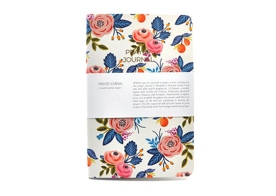 Güzel Çiçekli Desenleri ile Parlak Yumuşak Kapak Notebook / Planlayıcısı Notebook