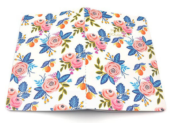 Güzel Çiçekli Desenleri ile Parlak Yumuşak Kapak Notebook / Planlayıcısı Notebook